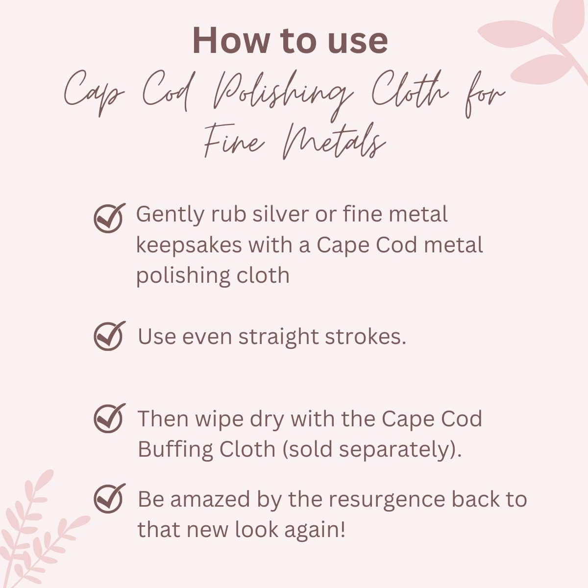 Cape Cod Polishing Cloths for Fine Metals | Jewelry Cleaner and Tarnish Remover | Silver Polishing