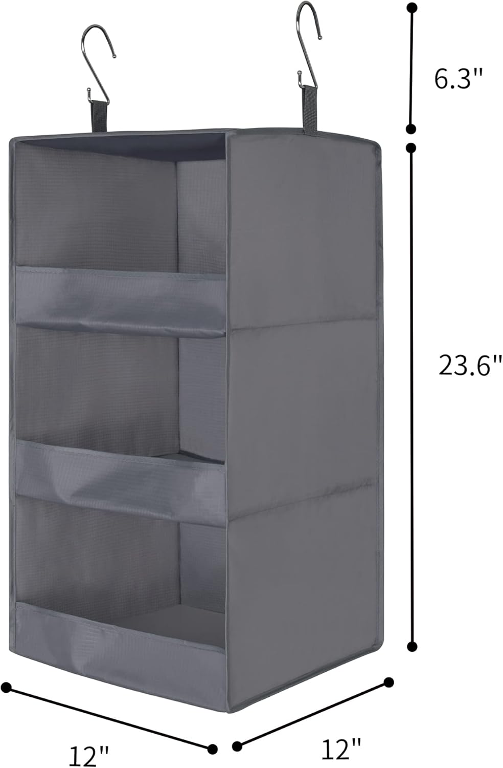 GRANNY SAYS 3-Shelf Closet Organizers and Storage, Foldable Hanging Closet Organizer, Hanging