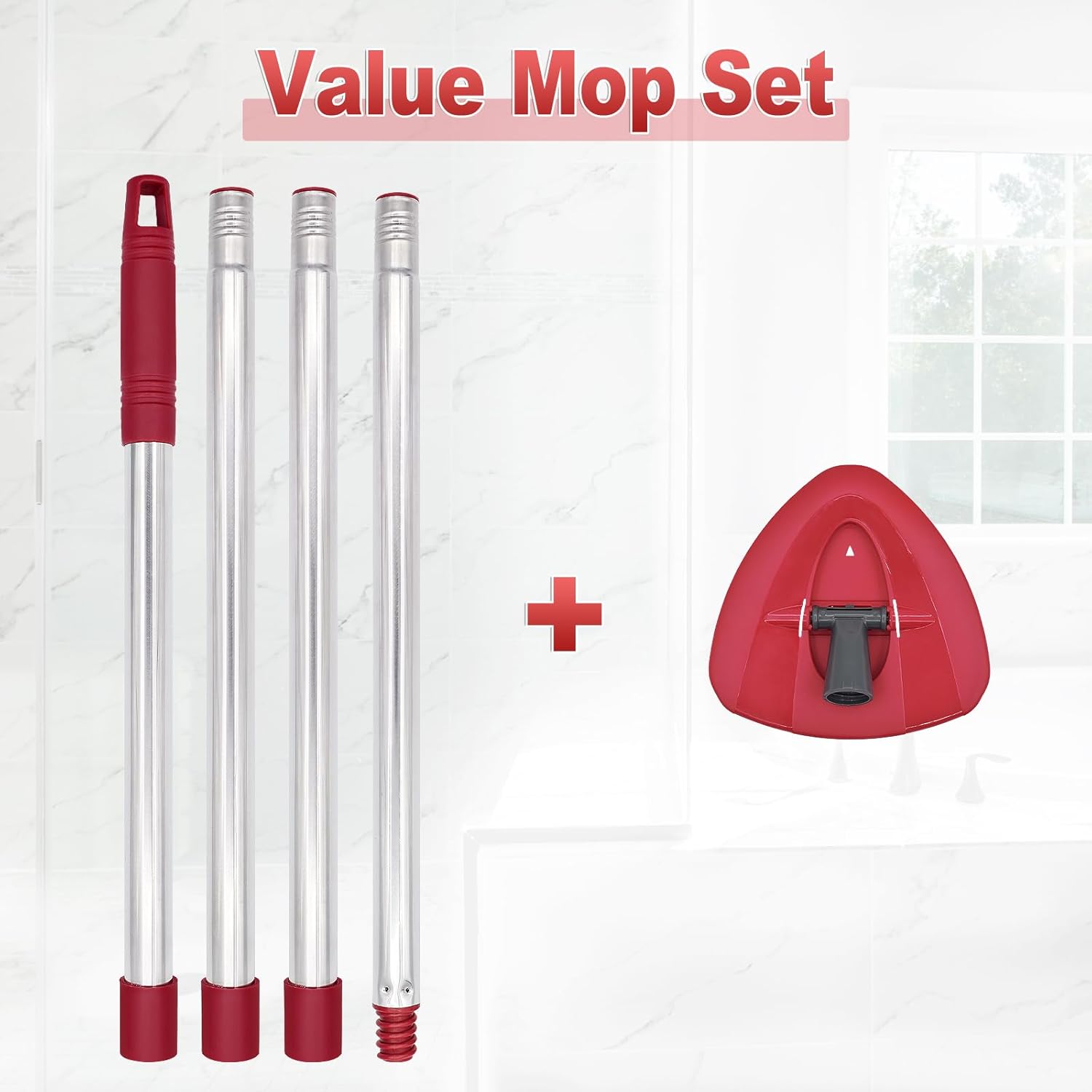 Mop Handle for Ocedar, Mop Handle for O Cedar, Spin Mops Replacement Stick and Base for Ocedar