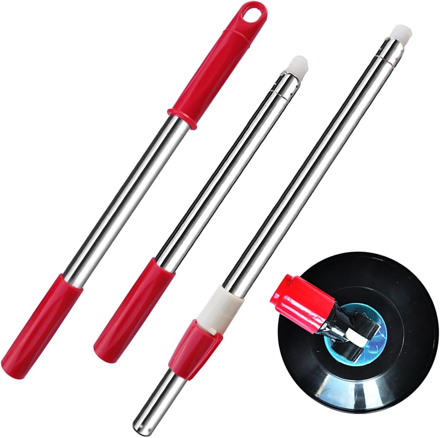 Extended Spin Mop Replacement Mop Handle, Upgraded 60-inch 360 Degrees Rotating Telescopic