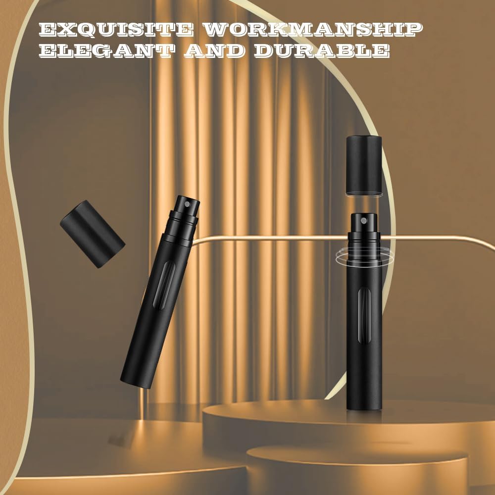 10ml Perfume Atomizer Travel Refillable, 3PCS Perfume Travel Refillable Bottle,Bottom-Filling