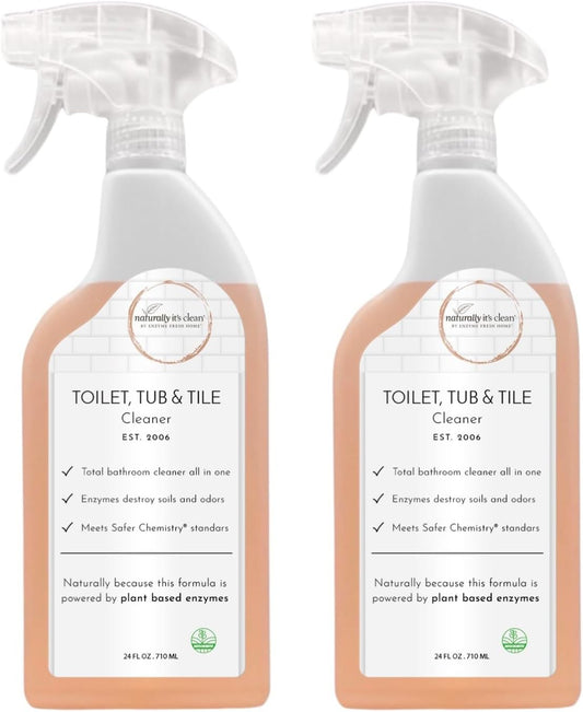 naturally it's clean Bathroom Cleaner | Toilet, Tub, Tile, Shower & Sink | Plant-Based Enzymes |