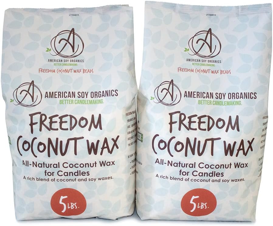 American Soy Organics Freedom Coconut Soy Wax Beads for Candle Making - Natural Candle Making