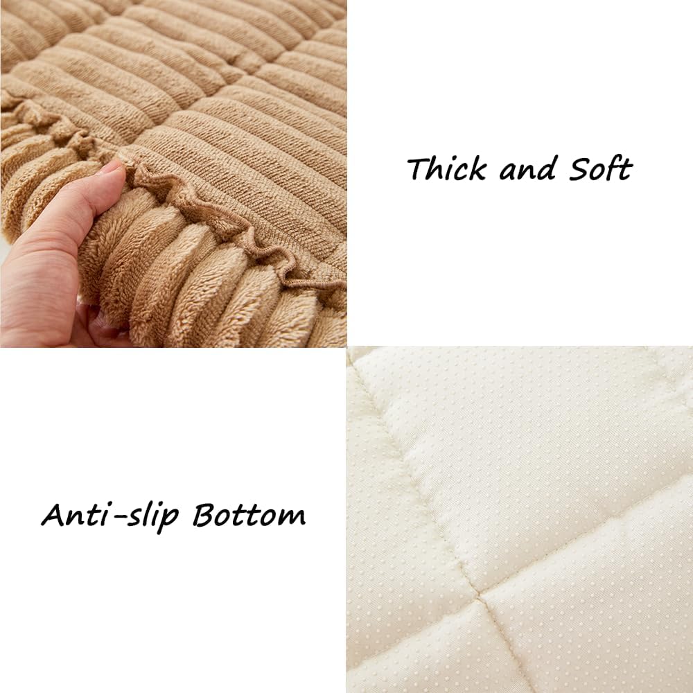 Couch Cover for Dogs Washable, Fuzzy Pet Couch Covers for 3 Cushion Sofa Pet Friendly, Non Slip