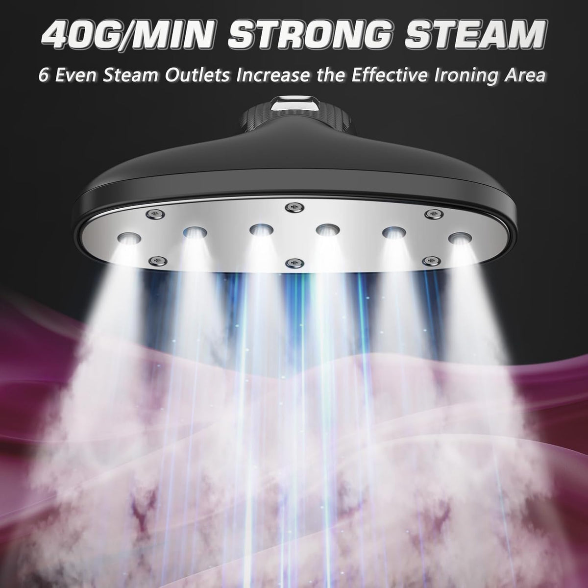 Anthter Steamer for Clothes, 1500W Powerful Standing Garment Steamer with Roll Wheels, 2.4L Water