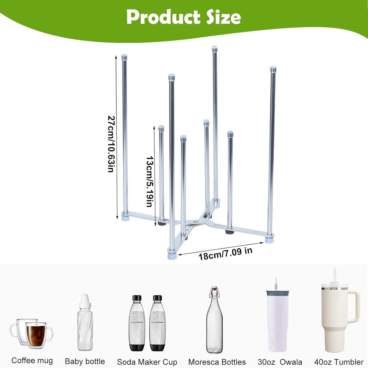 Plastic Bag Drying Holder, Bottle Drying Rack, Multifunctional Kitchen Grocery Bag Stand