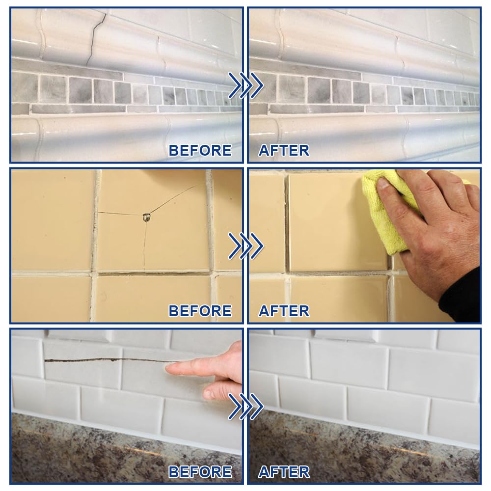 Tile Repair Kit, Ceramic Tile Chip Repair Kit(Color Match), Porcelain Repair Kit with Super Strong