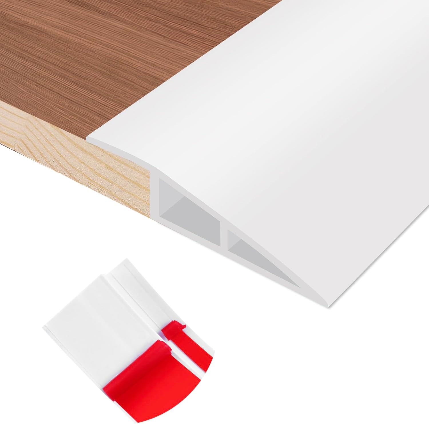 Floor Transition Strip Self Adhesive Vinyl Door Threshold for Doorways Carpet Edging Trim Overlap