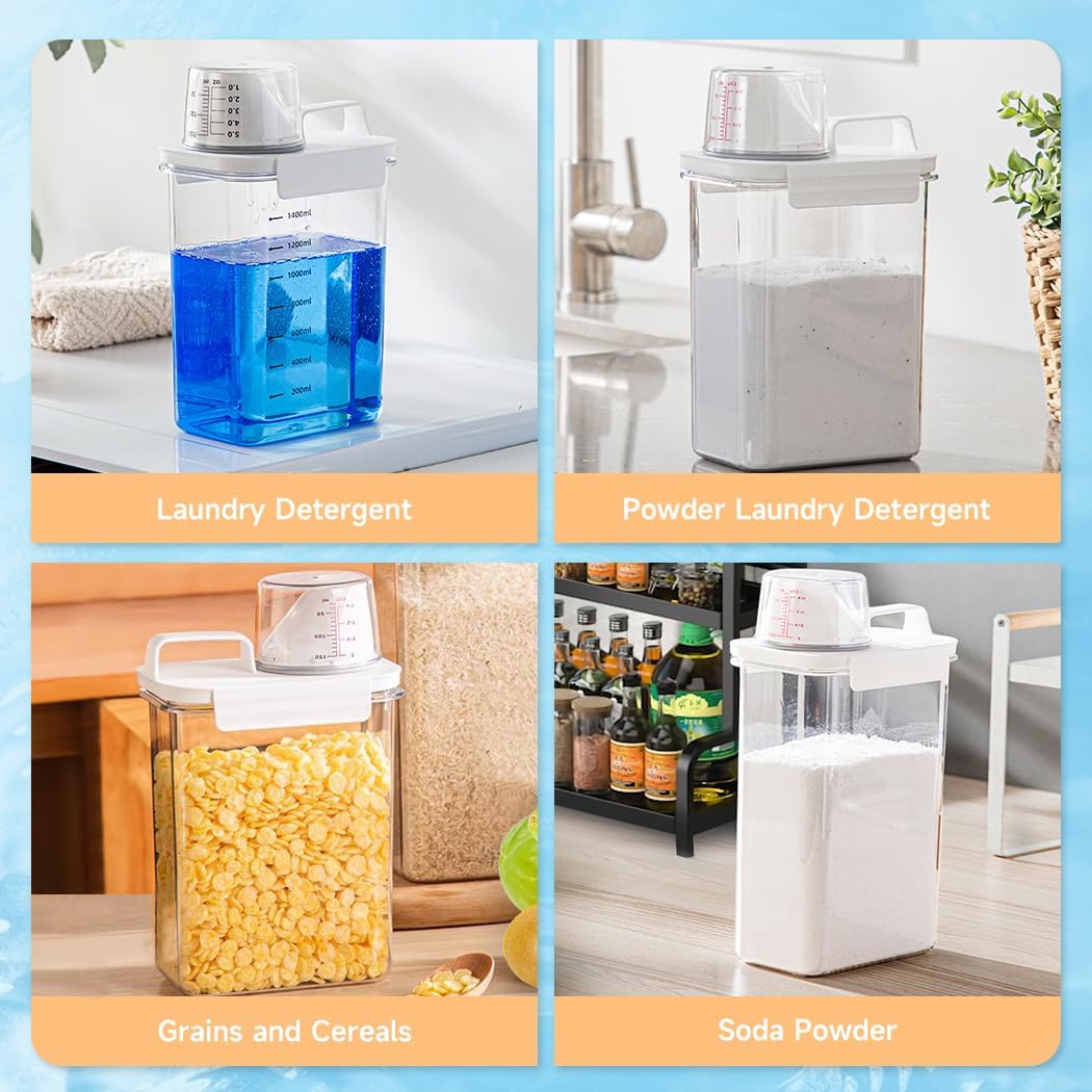 Tokokimo Laundry Detergent Dispenser - Powder Container & Scent Booster Beads Dispenser for Laundry