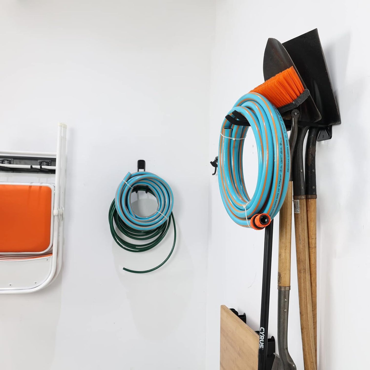 Wallmaster Wall Mount Garage Hooks, 2Pcs Heavy Duty Long Utility Storage Hooks for Hanging Tire