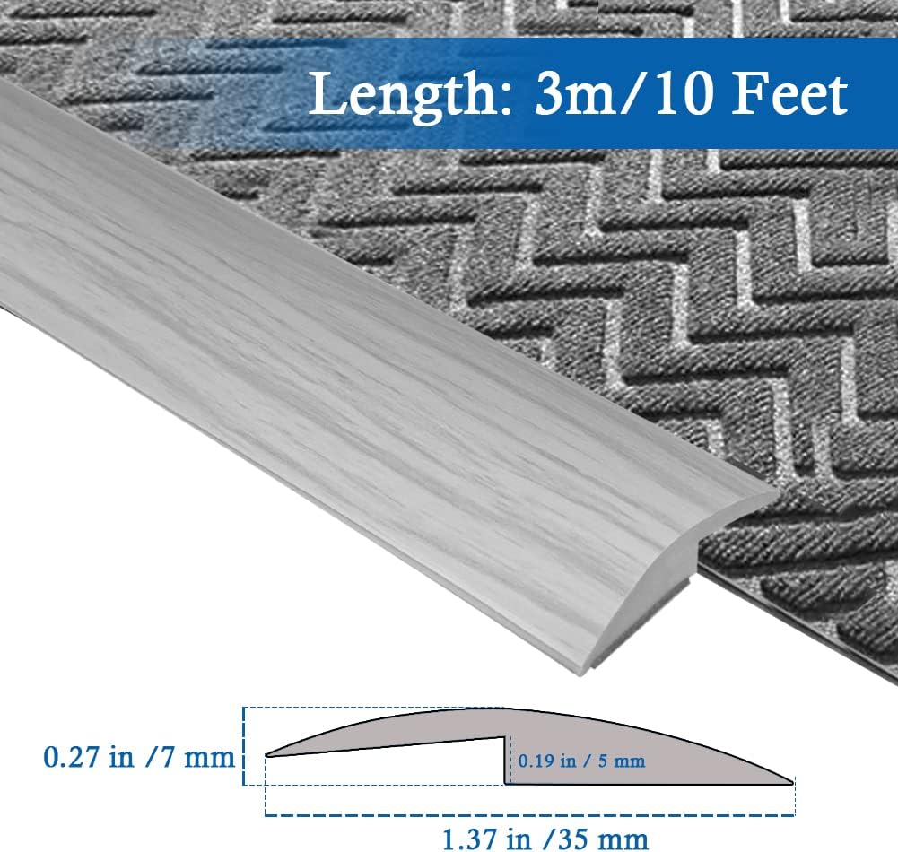 Floor Transition Strip Self Adhesive Carpet & Flooring Transitions Edging Trim Strip PVC Threshold