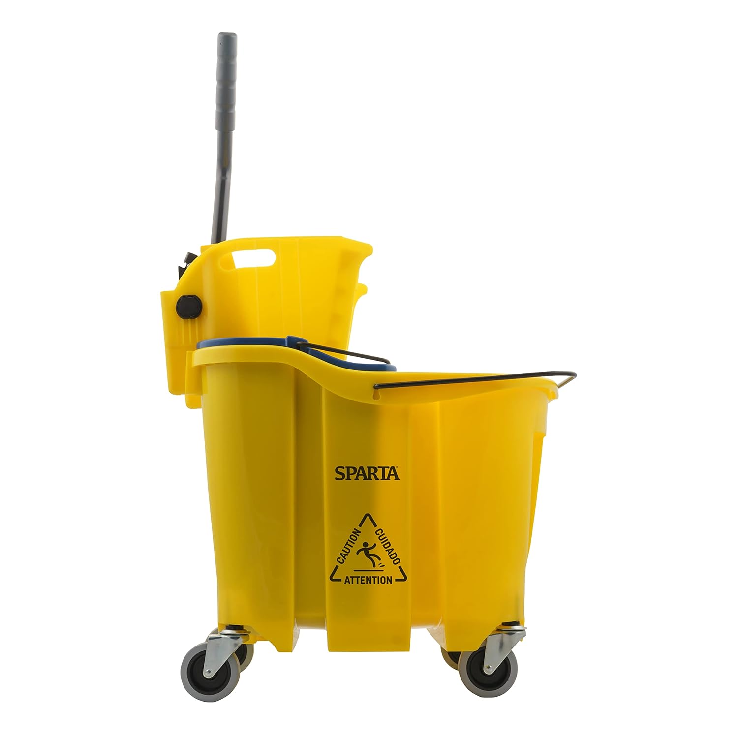 Carlisle FoodService Products Omnifit Mop Bucket with Side Press Wringer and Soiled Water Insert