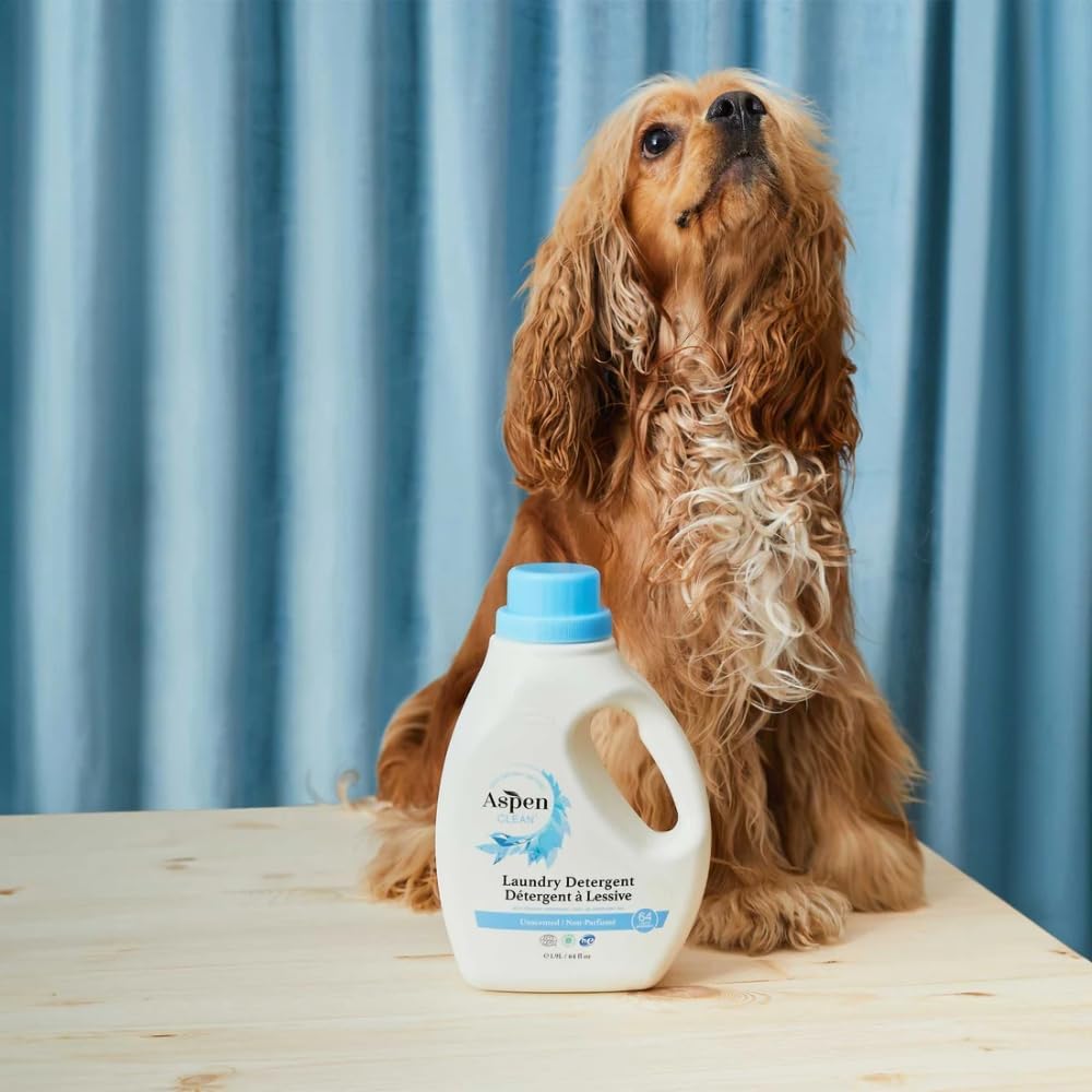 AspenClean Natural Laundry Detergent Unscented - 100% Natural, Organic,Cruelty-Free, Biodegradable