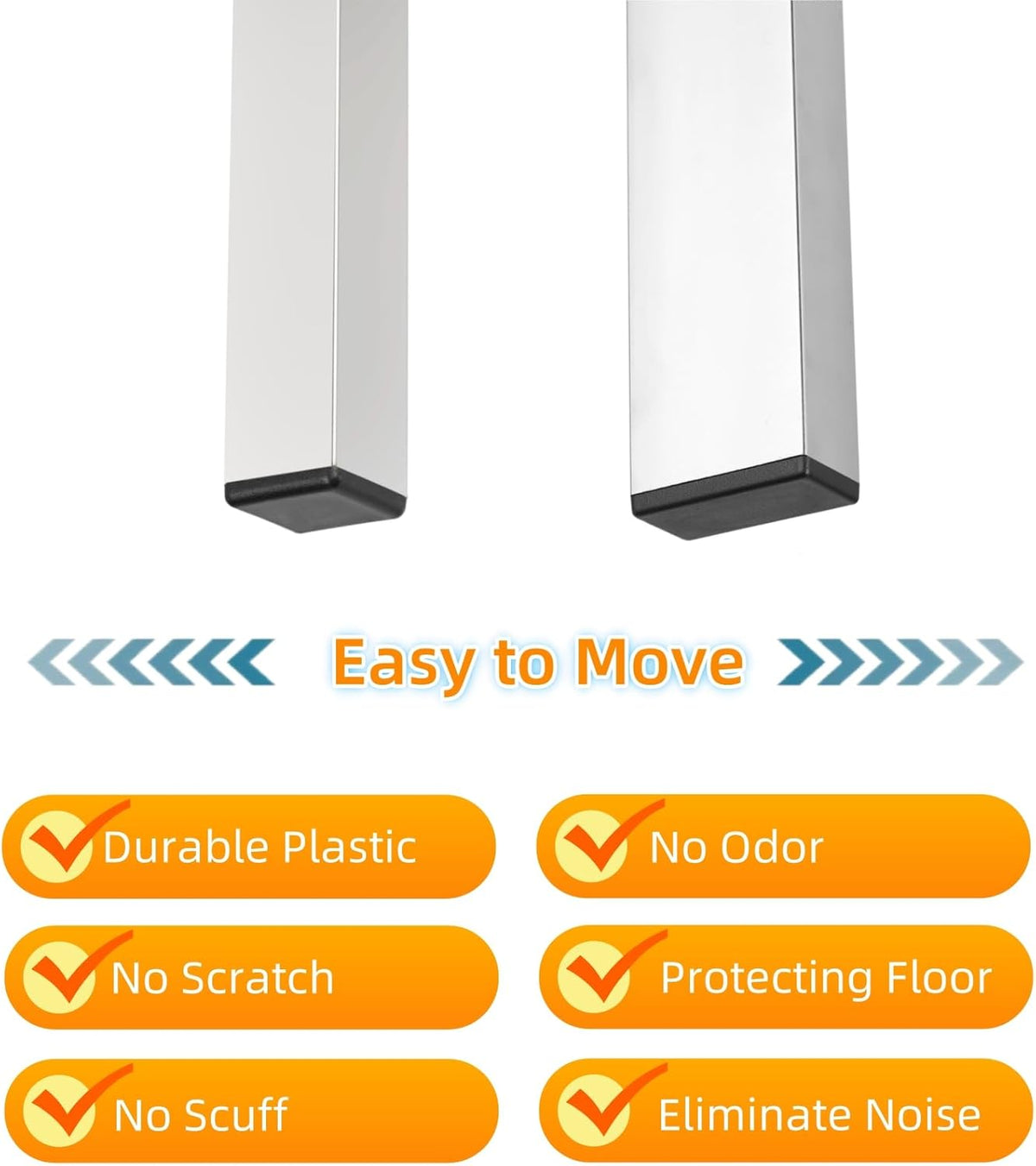 Furnigear Plastic Plugs Tubing End Cap Chair End Caps Outside Bottom Tubing Caps Square Furniture