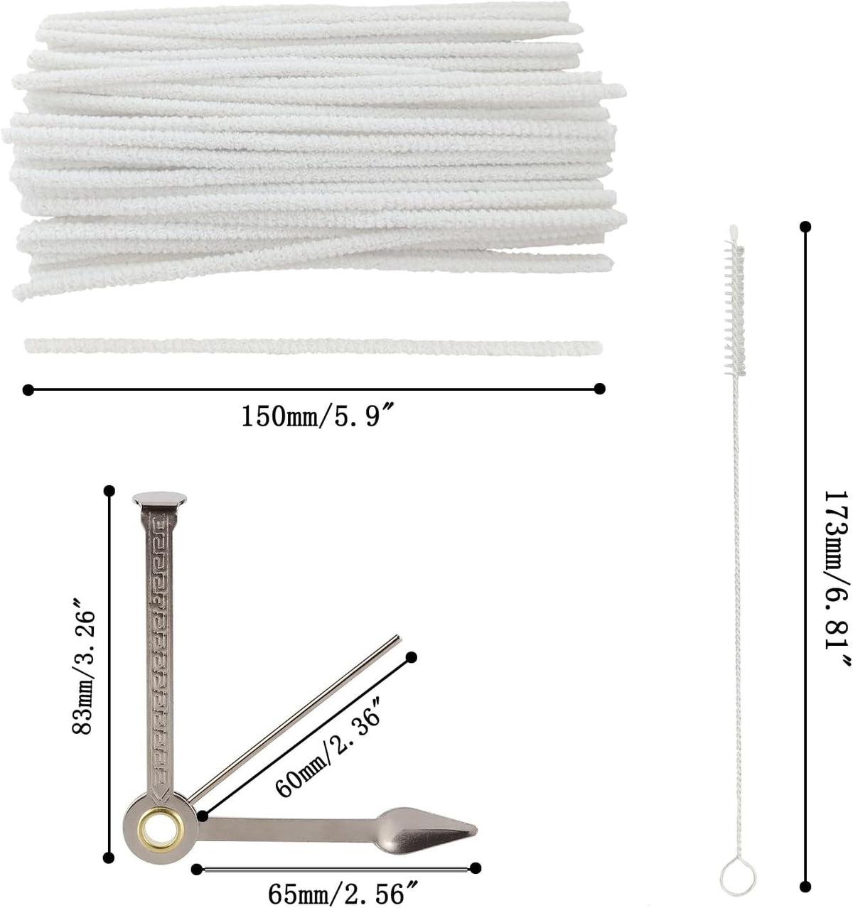 WAFJAMF Multifunctional Pipe Cleaning Kit,50 Pieces of Cleaning Strip 1 Pcs 3-in-1 Pipe Tamper