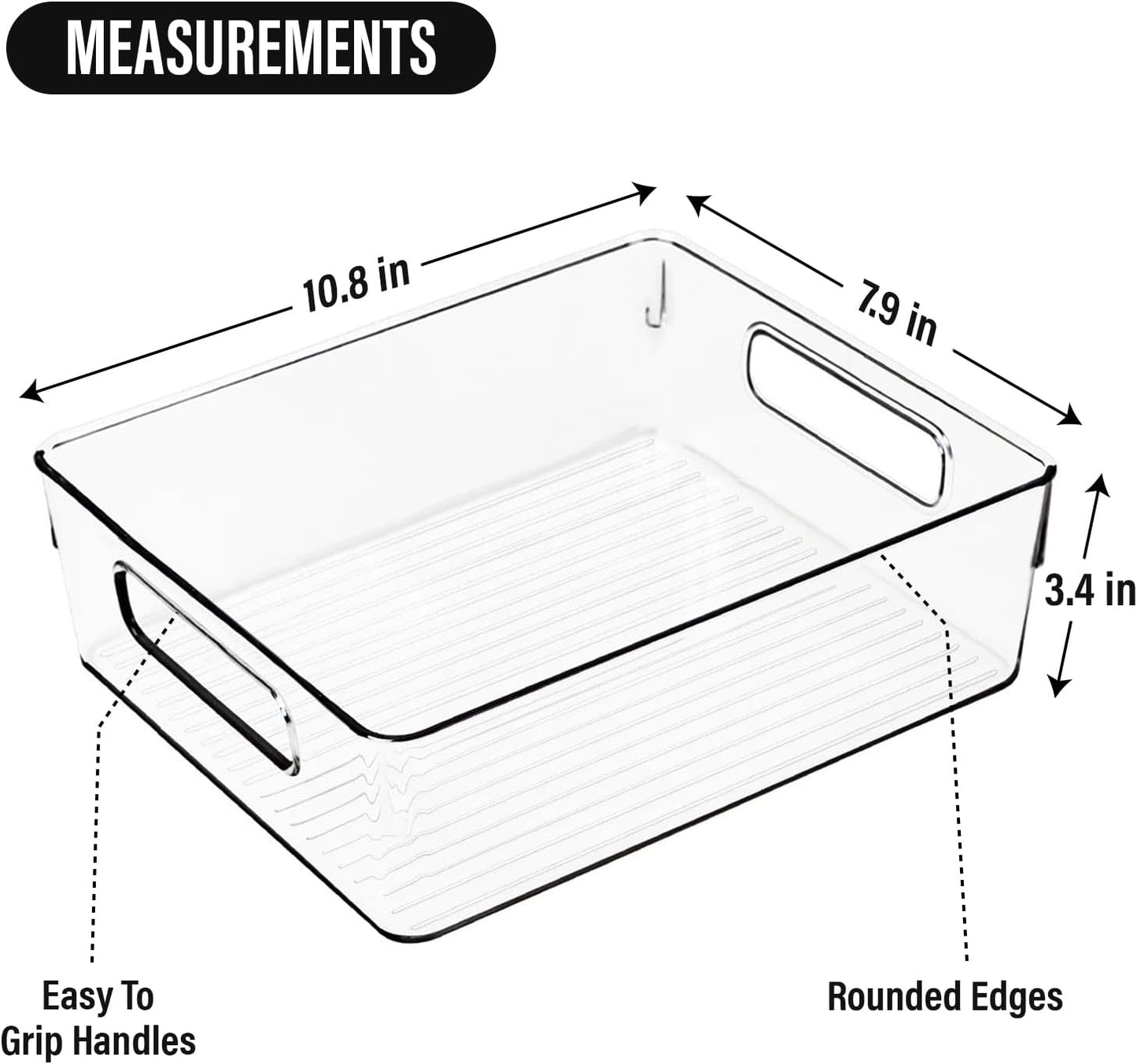 Clear Plastic Storage Bins, Pantry Organizers and Storage, Kitchen Organization and Storage