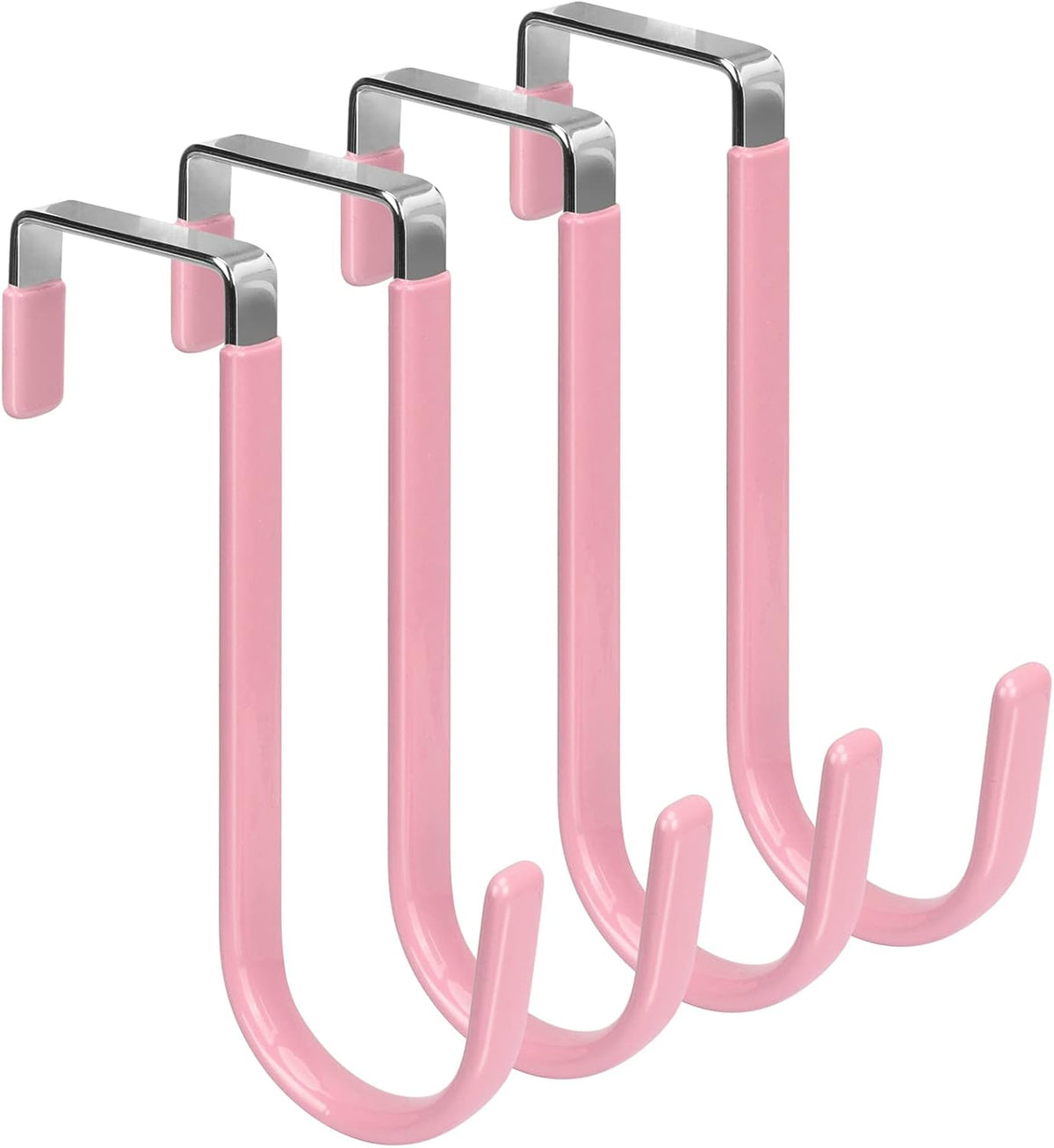 FYY Over The Door Hooks, 4 Pack Door Hangers Hooks with Rubber Prevent Scratches Heavy Duty