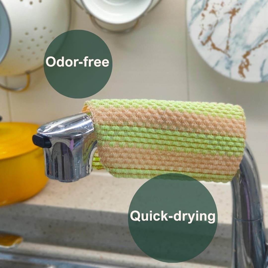 mibboom's Dish Scrubbers – Non-Scratch, Reusable Kitchen Sponges for All-Purpose Cleaning, Made in