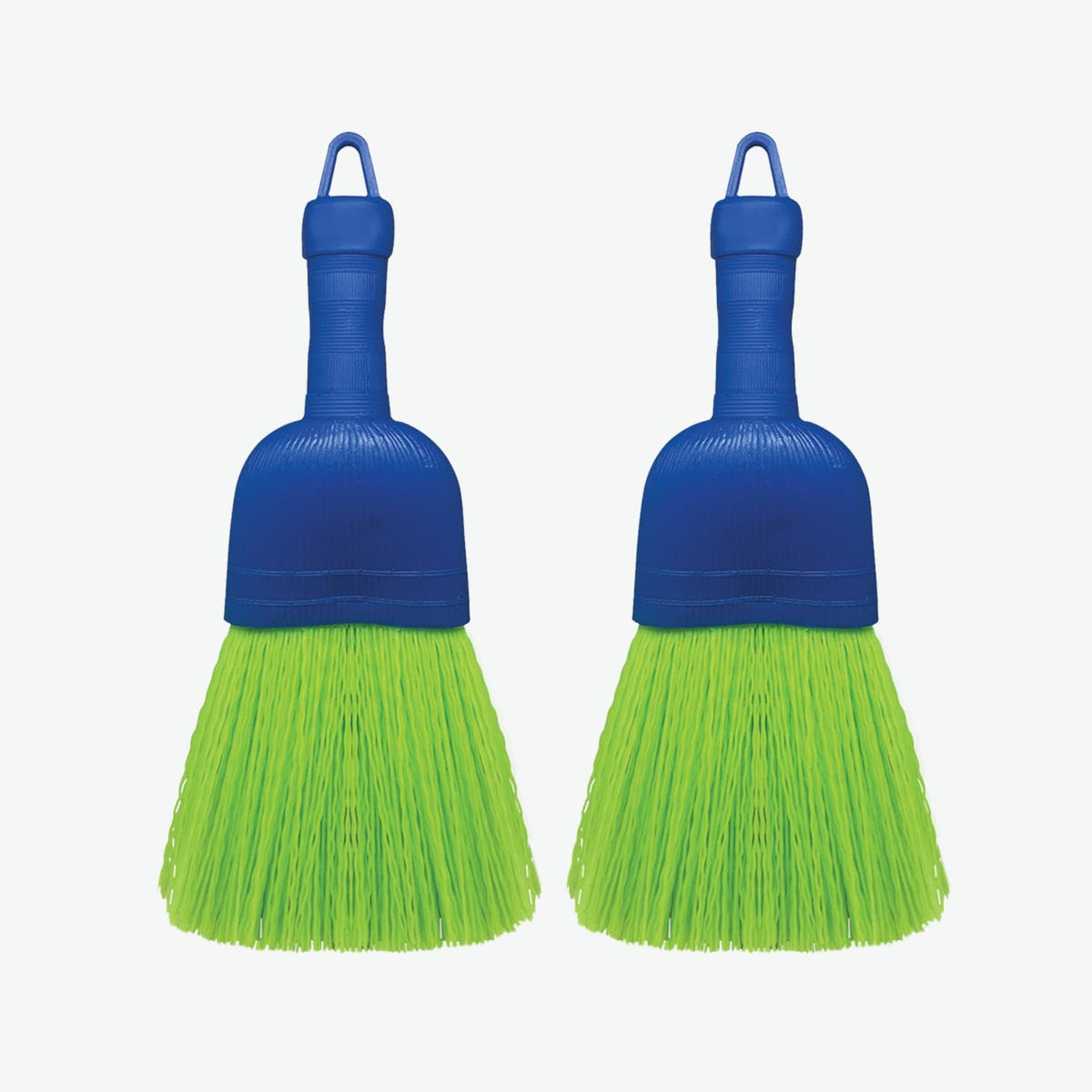 LOLA Whisk Broom, Hand Brush, 2 Pack, Durable Bristles, Whisks Away Dirt & Debris, Compact, Hang