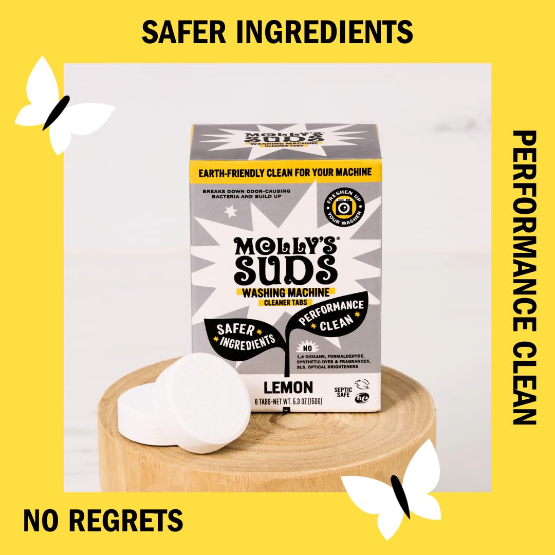 Molly's Suds Washing Machine Cleaner | Removes Odors & Grime from Front & Top Loader Machines