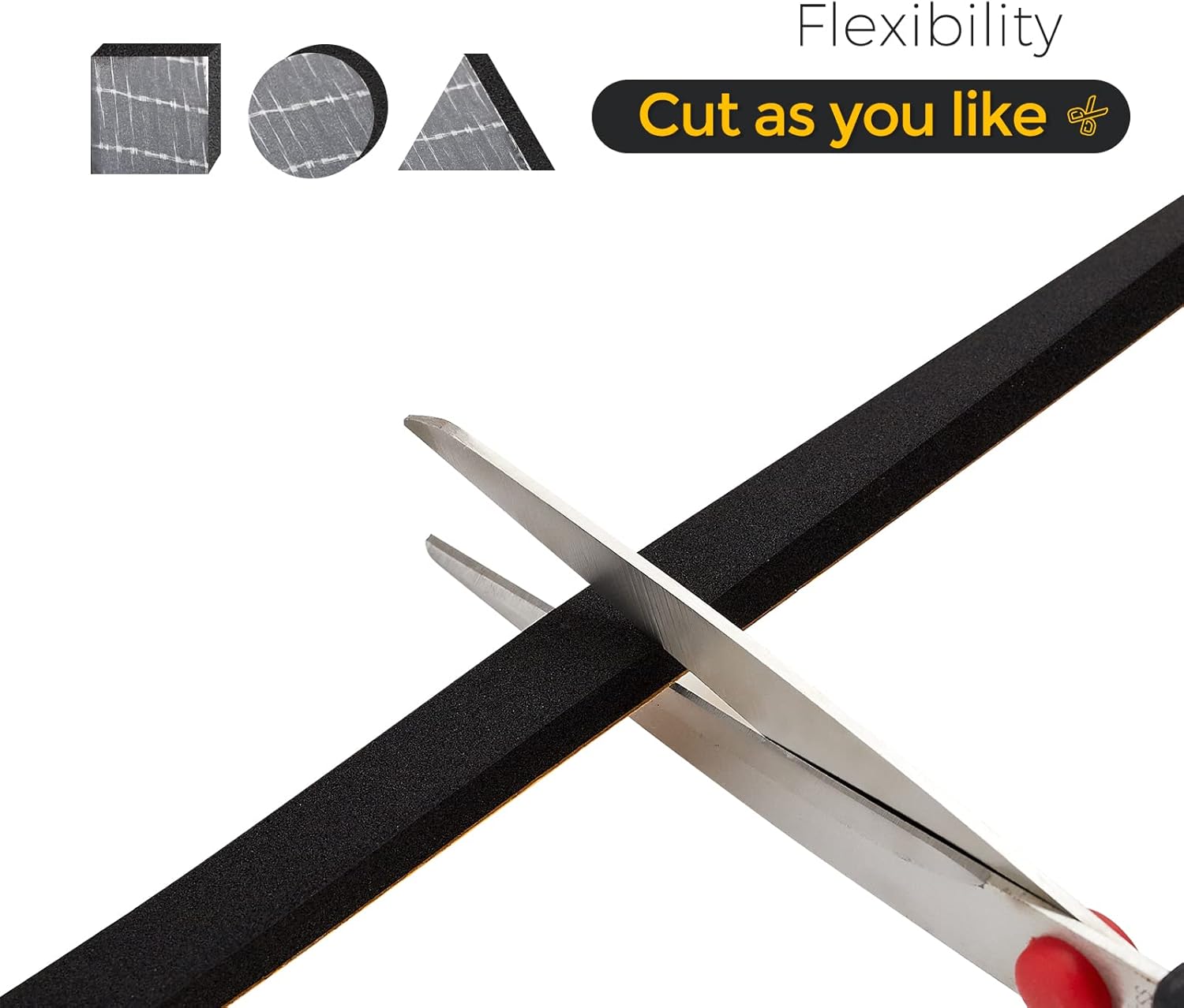 10 Feet Weather Stripping Door Seal, 3" Wide X 1/4" Thick Door Seal Strip High Density Foam Tape