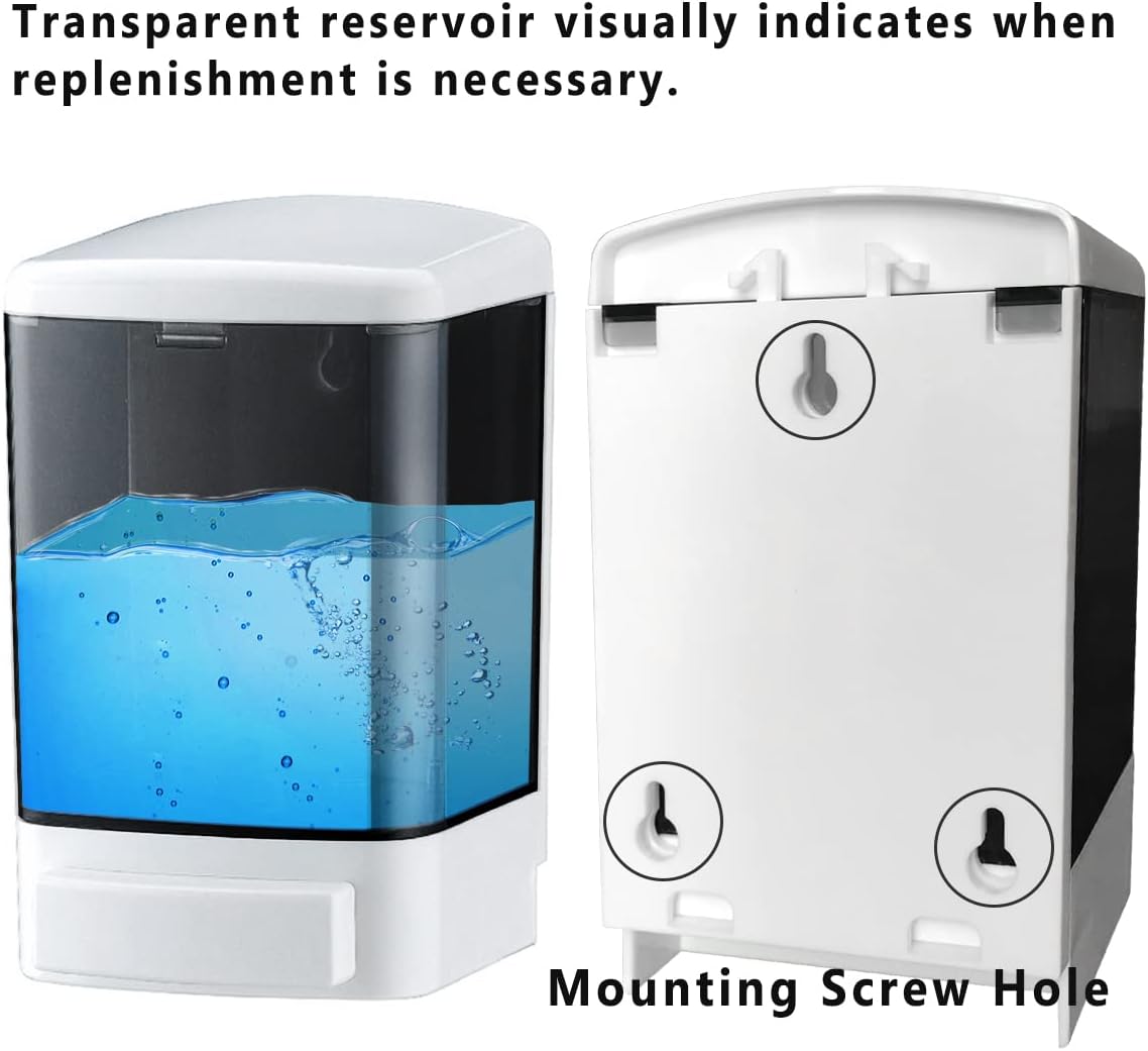 Manual Soap Dispenser 33.8oz / 1000ml Kitchen Bathroom Wall Mounted Commercial Soap Dispenser for