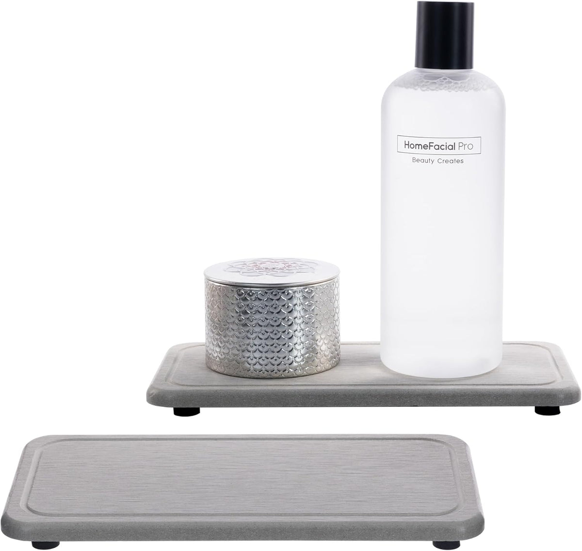 2 Pcs Water Absorbing Stone Trays, Kitchen/Bathroom Sink Soap Dish, Diatomite Tray Used for Hand