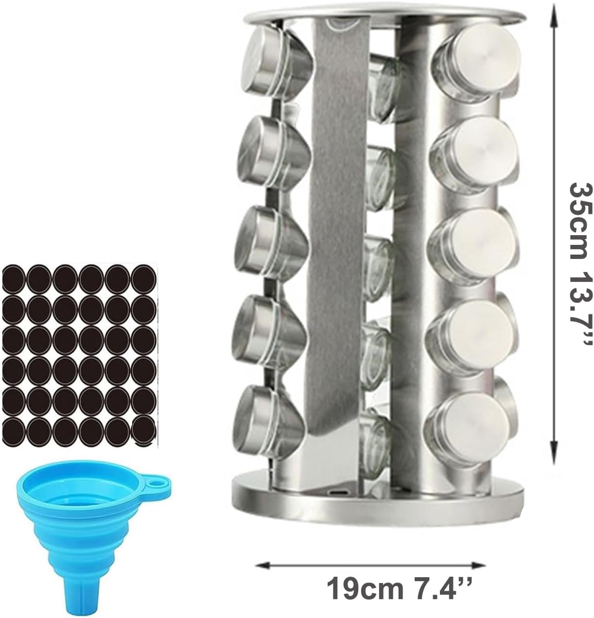 Spice Rack, Spice Rack Organizers for Countertop, Rotating Countertop Spice Rack, Revolving Spice