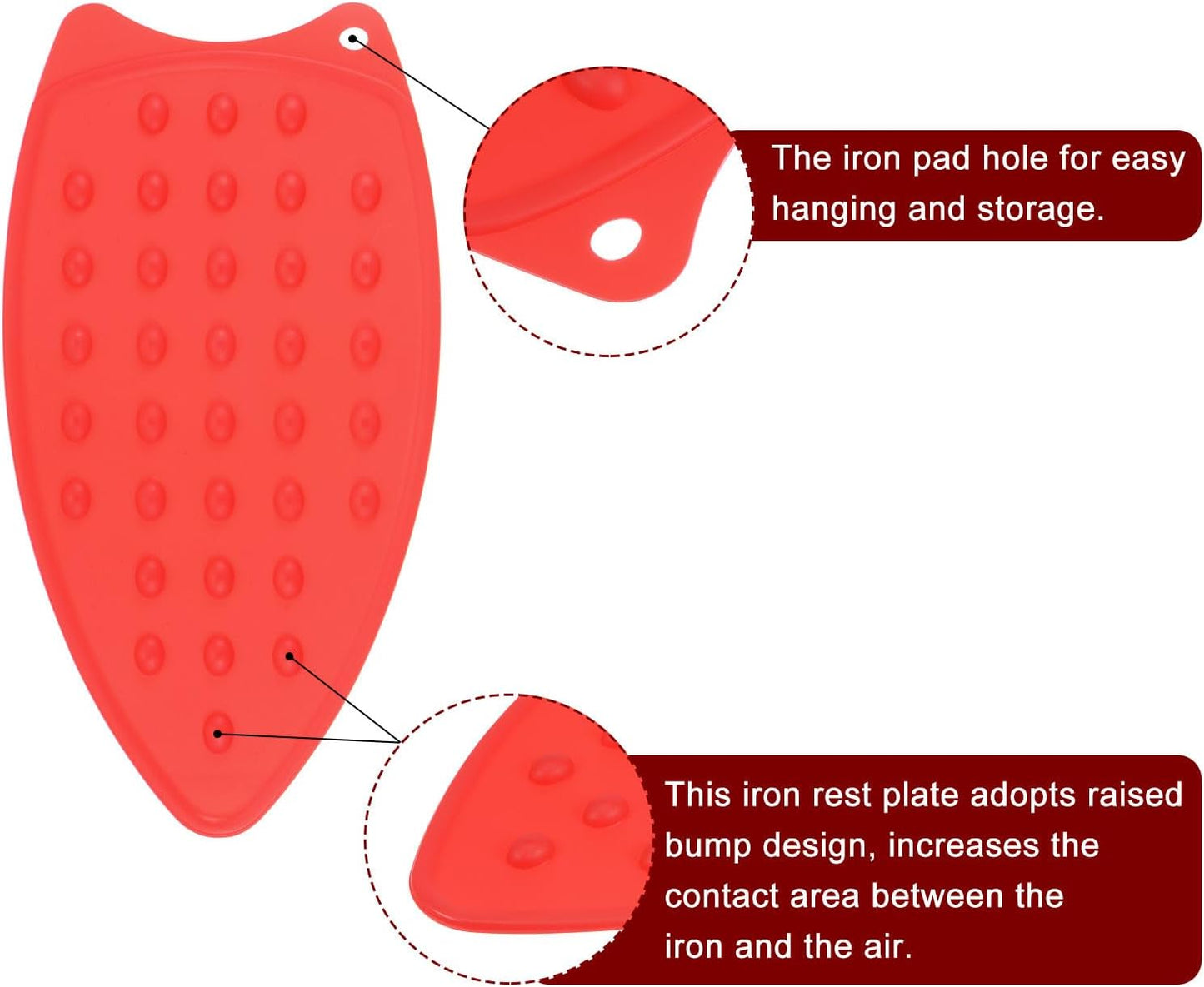 HARFINGTON 2pcs Silicone Iron Rest Pad, Multipurpose Iron Hot Resistant Mat Iron Rest Plate for