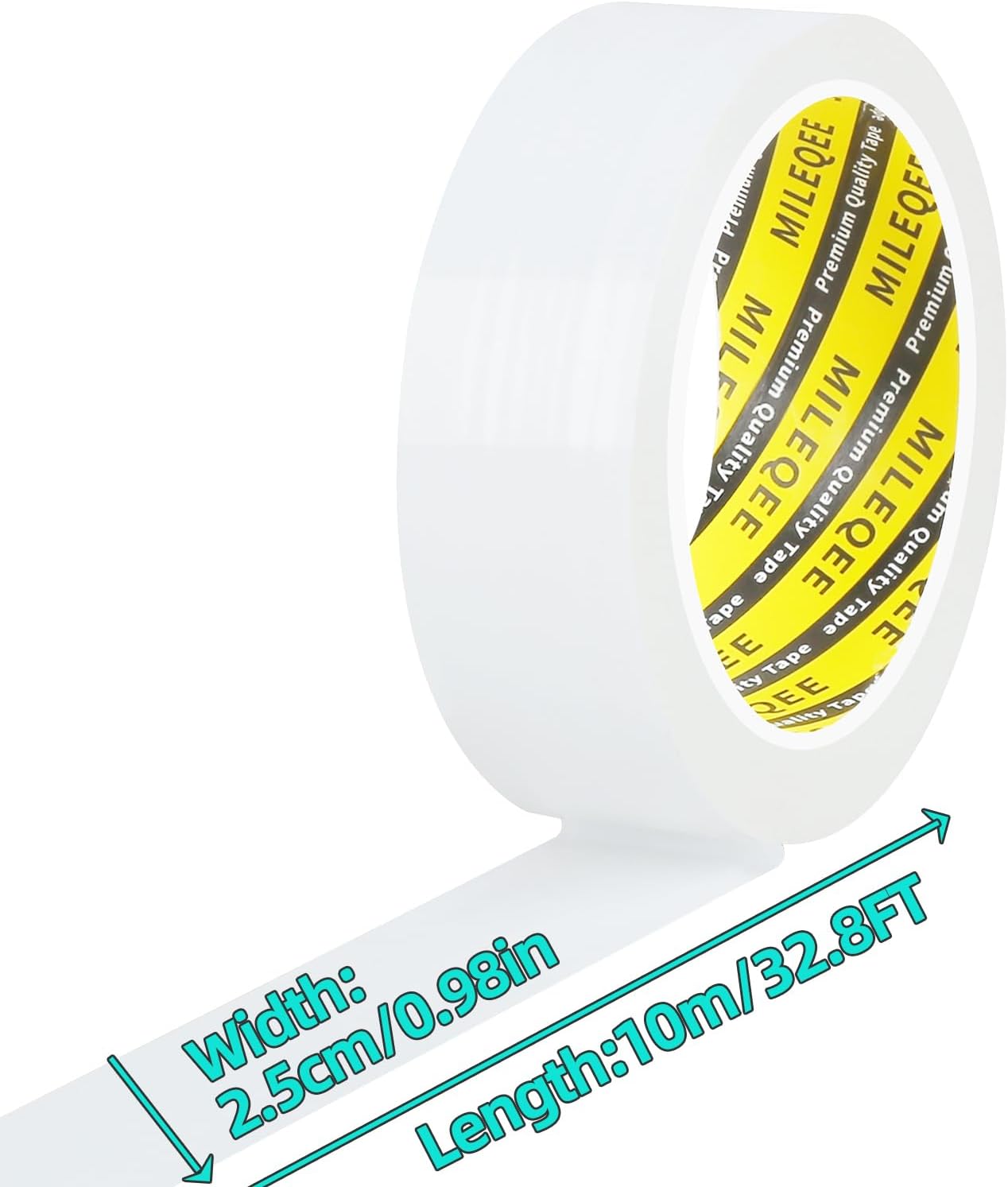 3Pack MILEQEE Window Weather Stripping Door Seal Tape White, 1in x 33FT, Automotive Weatherstrip
