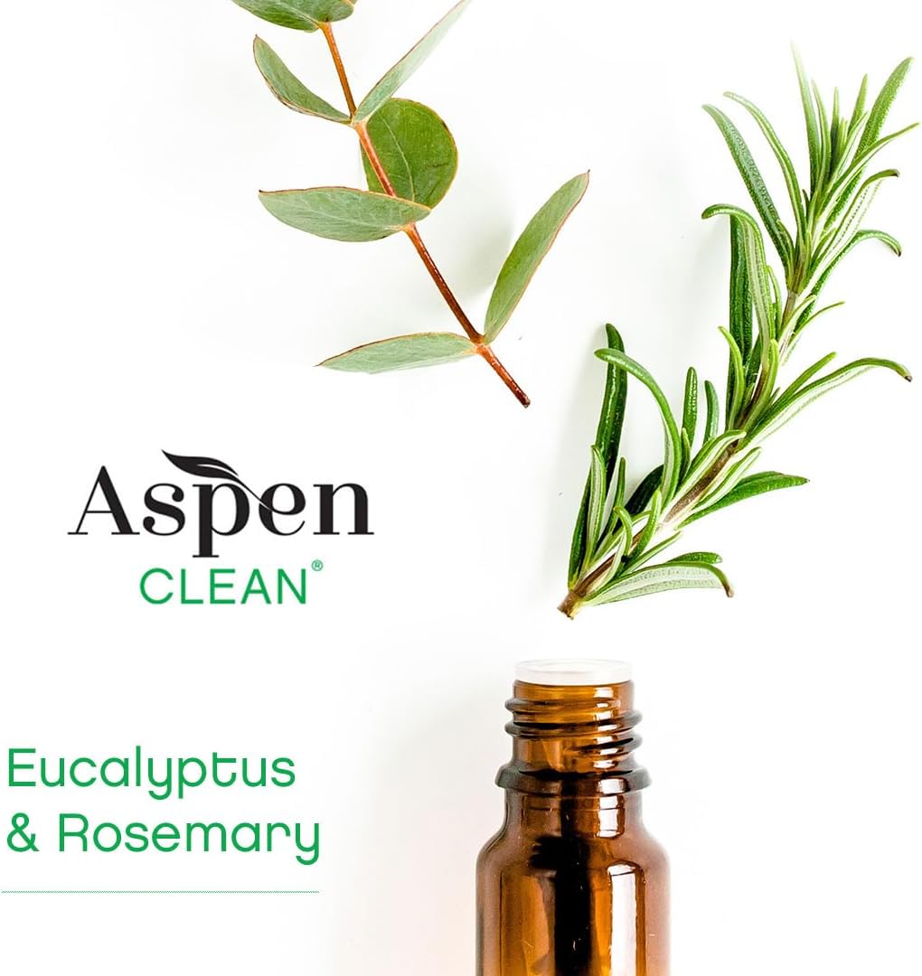 AspenClean Natural Laundry Detergent Eucalyptus & Rosemary - 100% Natural, Organic, HE Liquid