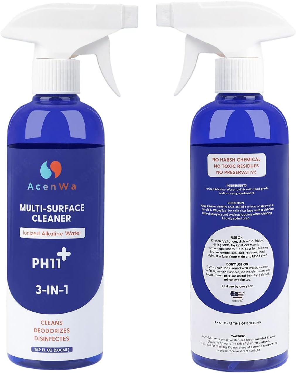 Natural Multi-Surface Cleaner is an unscented spray that degreases, deodorizes, work on air fryer