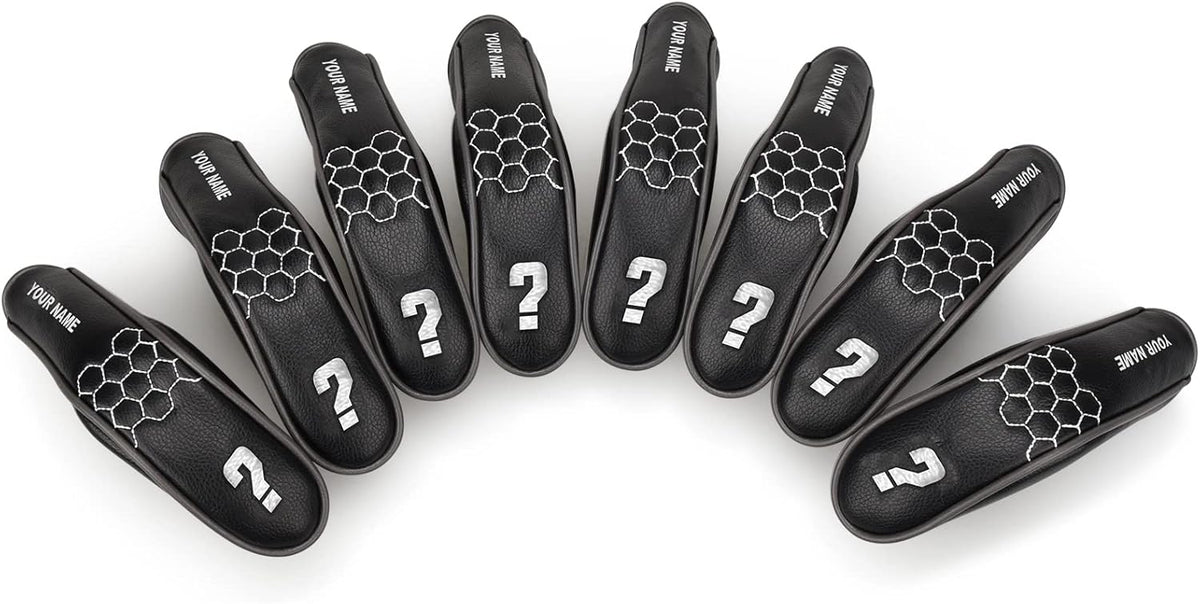 mytag 8PCS Golf Hybrid Iron Covers Set, Knit Hybrid Head Covers, Fits Cobra T Rail, Cleveland