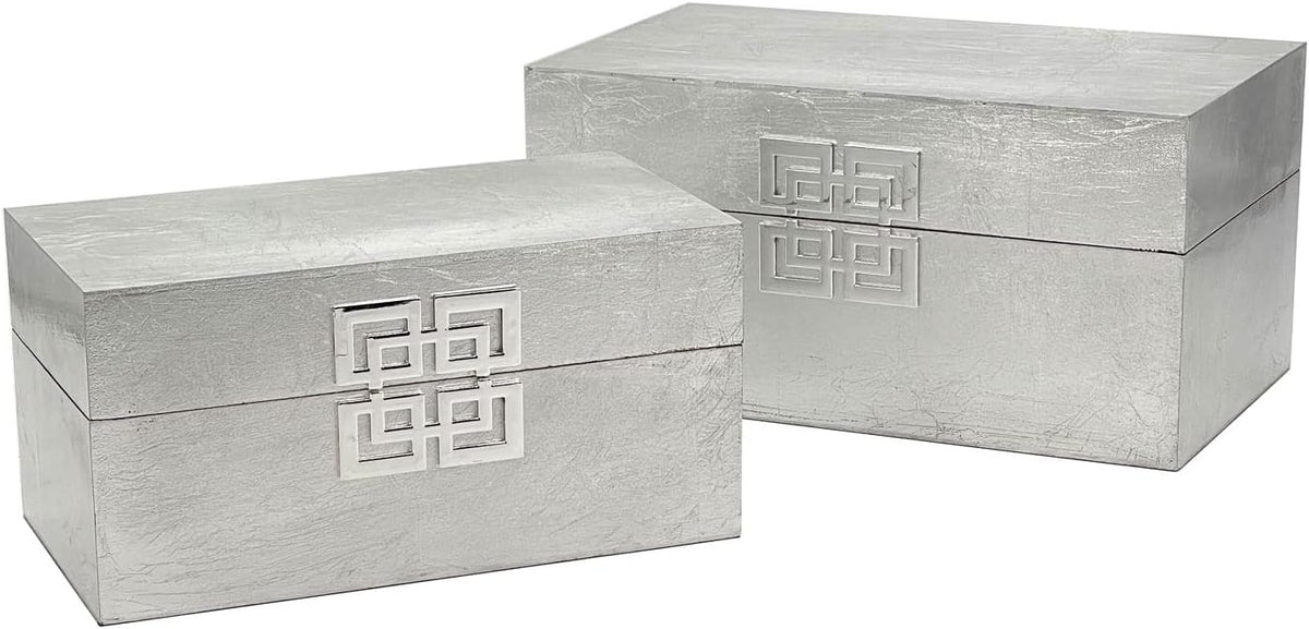 Galt International Storage Box Set Decorative Storage Box w/Hinged Lid Classic Design Wood Decor