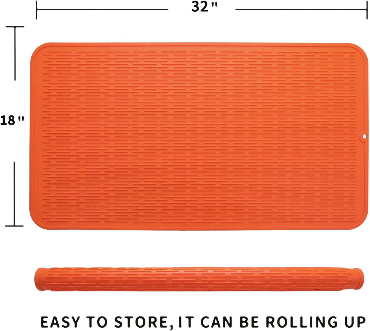 Silicone Dish Drying Mat for Multiple Usage,Easy clean,Eco-friendly,Heat-resistant Silicone Mat for
