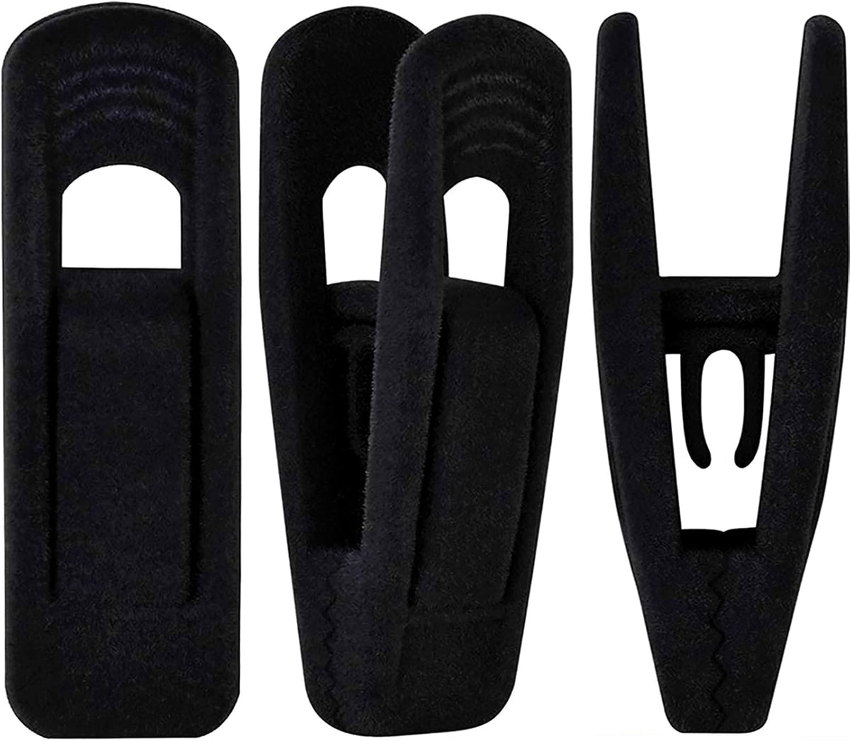 Black Velvet Hangers Clips (80-Pack), Non-Slip Strong Velvet Hangers Clips for Velvet Skirt