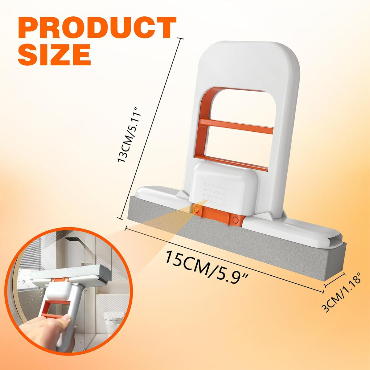 Mini Foldable Desktop Mop – Portable Sponge Mop for Small Spaces, Hand Mop for Bathroom, Kitchen
