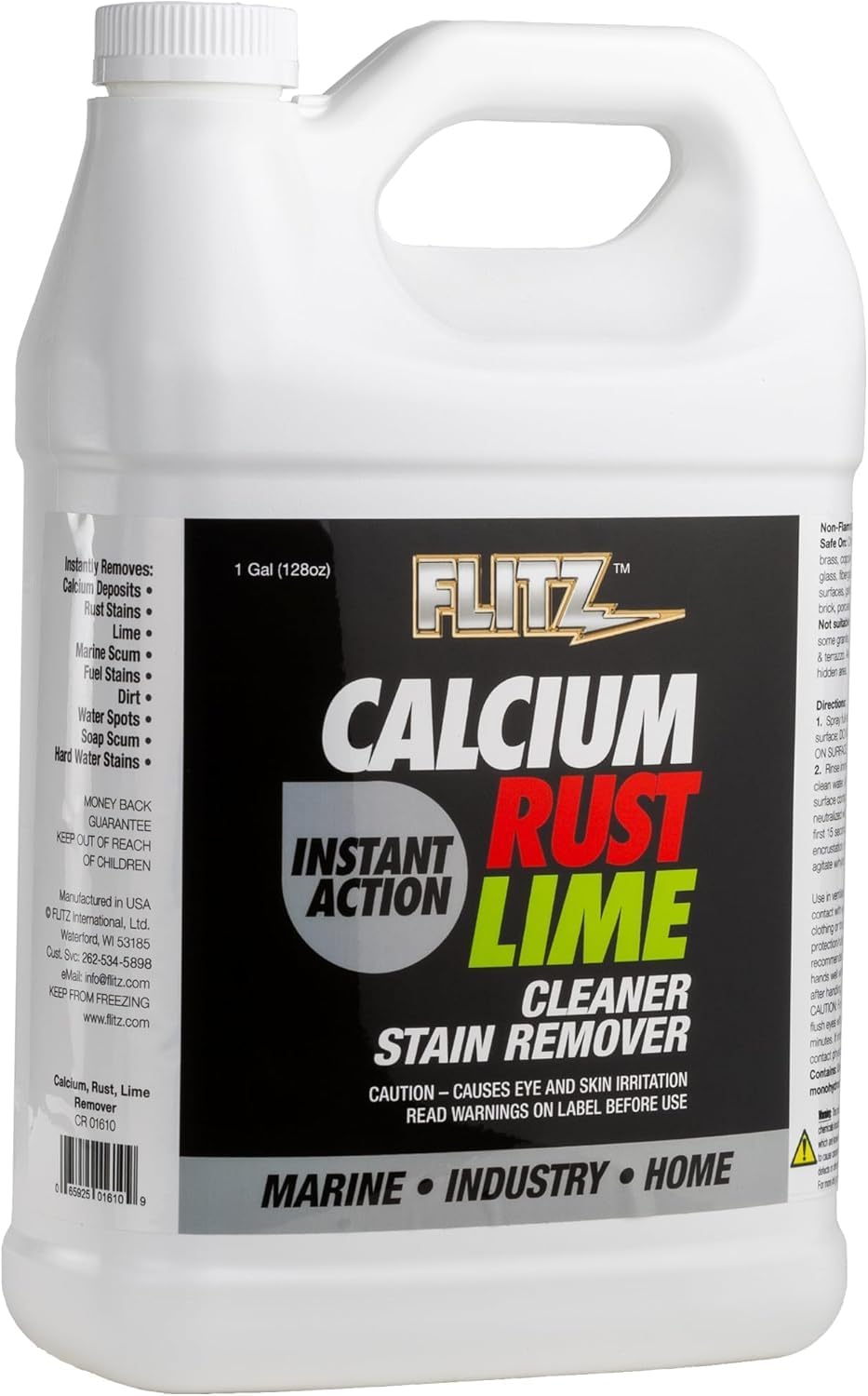Flitz Calcium, Rust, & Lime Remover - 1 Gallon Bottle of USA-Made Limescale Remover for Toilets