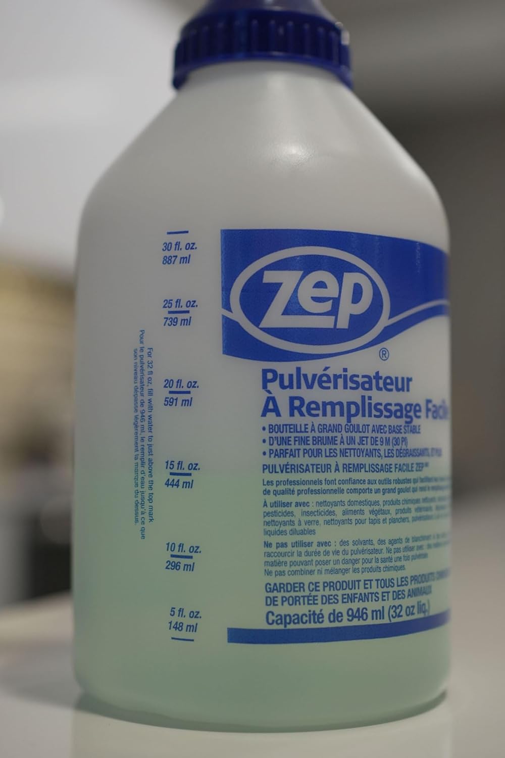 Zep E-Z Fill Professional Sprayer - 32 Ounce (Case of 8) - U43008 - Wide Mouth Spray Bottle for