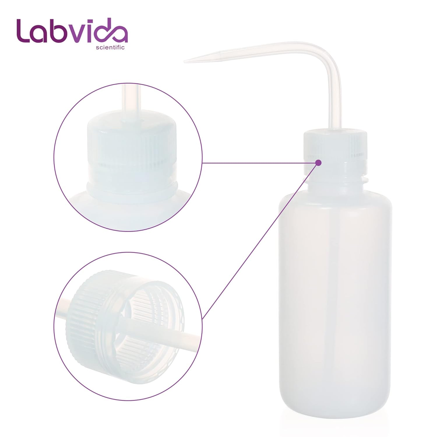 New Released Thick Wall 250ml Squeeze Bottle Set 2pcs- Laboratory Grade Durable Wash Bottles for