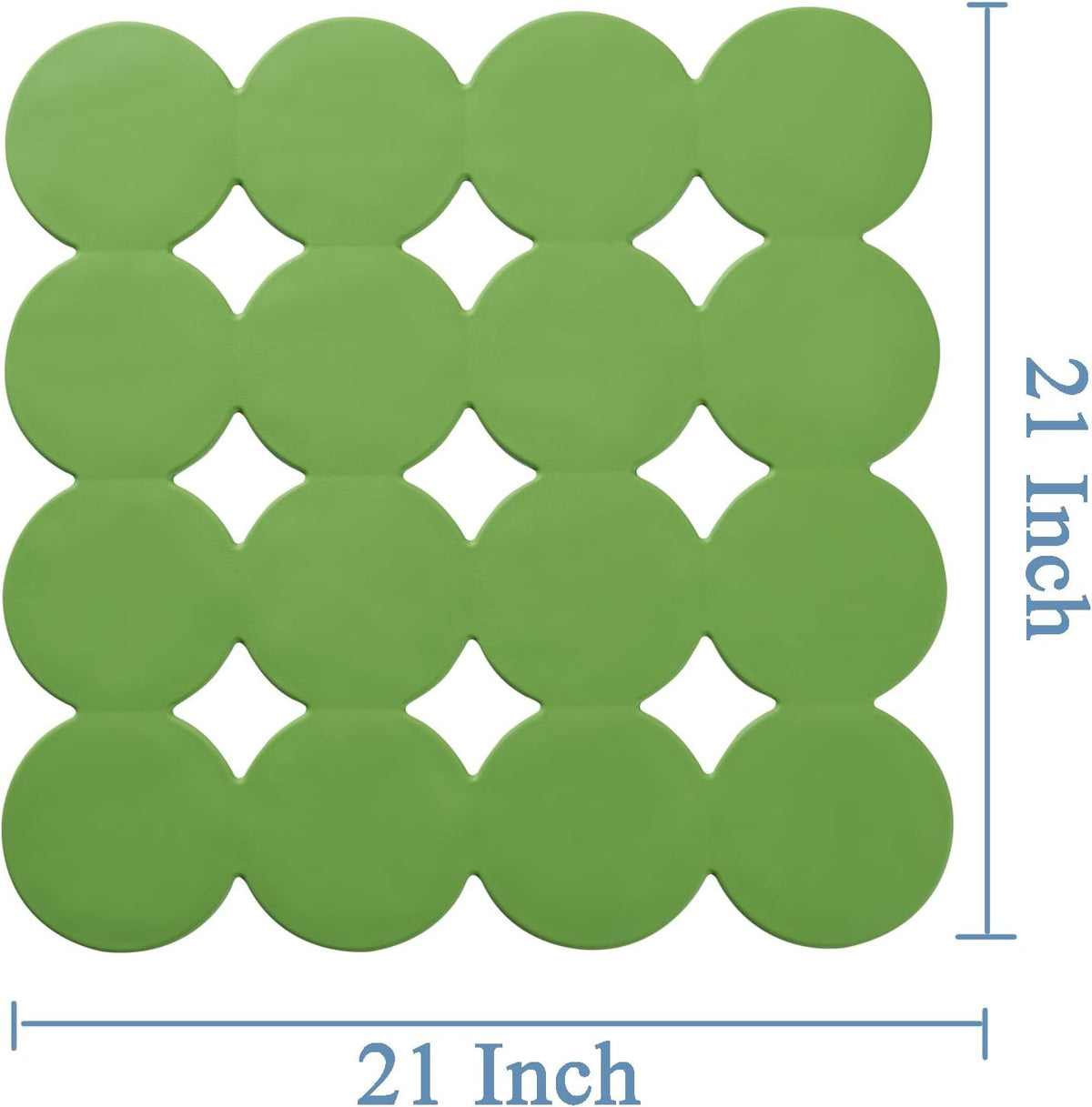 Square Shower Mat Nonslip - Rubber Bathtub Mat with Suction Cups for Inside Shower Bathroom Floor
