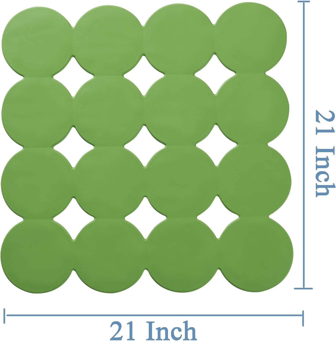 Square Shower Mat Nonslip - Rubber Bathtub Mat with Suction Cups for Inside Shower Bathroom Floor