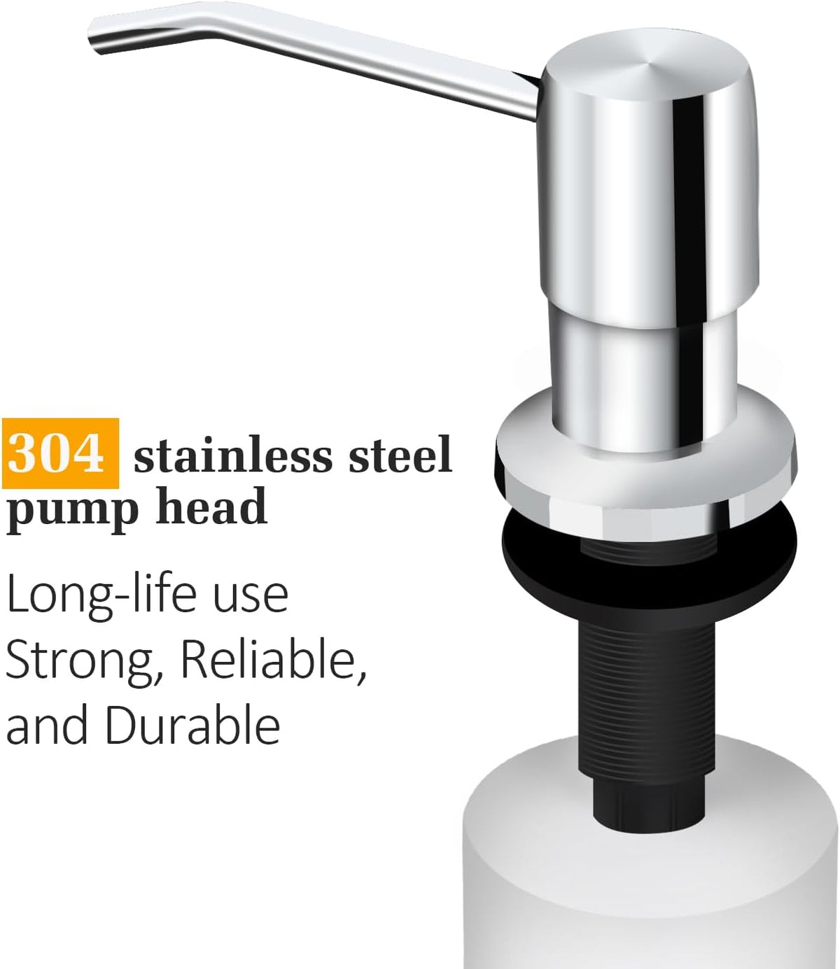 Soap Dispenser for Kitchen Sink, Built in Sink Soap Dispenser Lotion Dispenser with 17 OZ Bottle