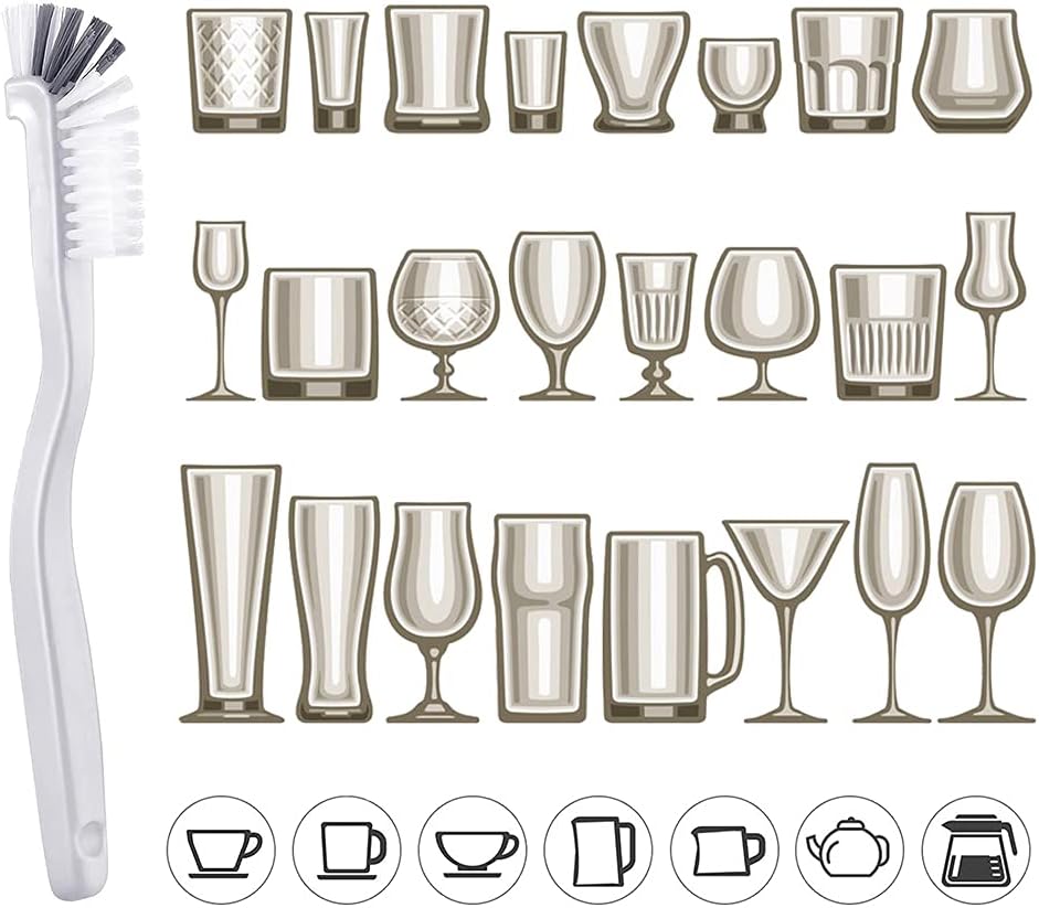 ELANE 10 Pcs Dish Scrub Brush Small Scrub Brushes for Cleaning,Kitchen Scrub Brush for