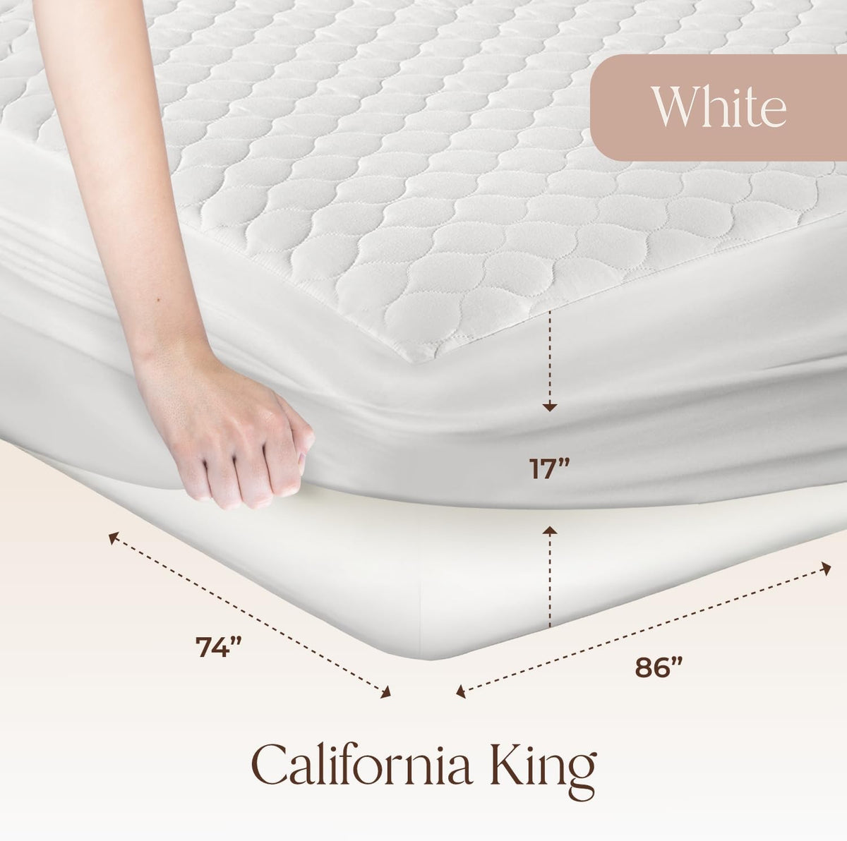 100% Cotton Organic Mattress Pad - Breathable & Cooling Mattress Protector Cal King - Premium