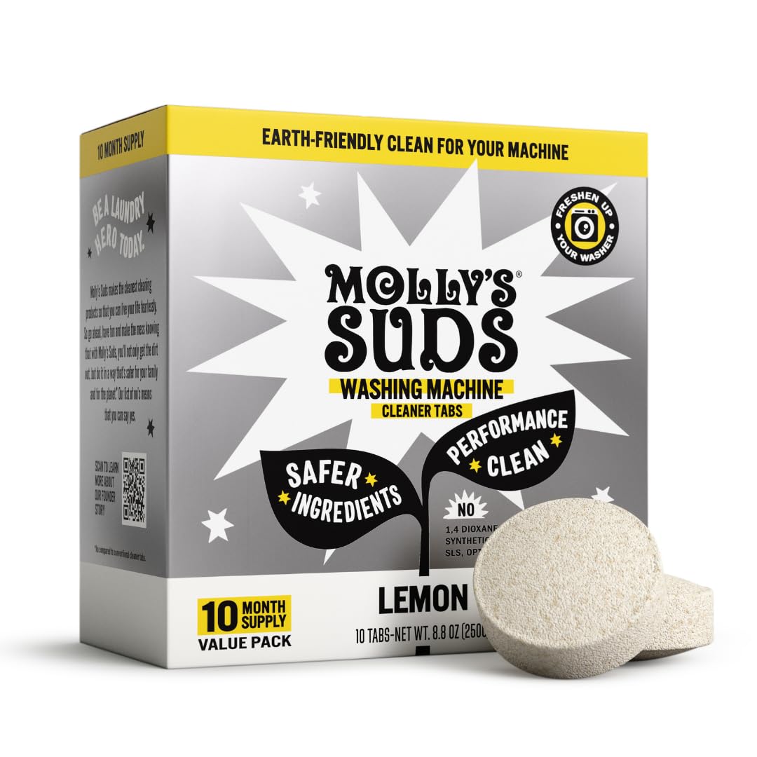 Molly's Suds Washing Machine Cleaner | Removes Odors & Grime from Front & Top Loader Machines