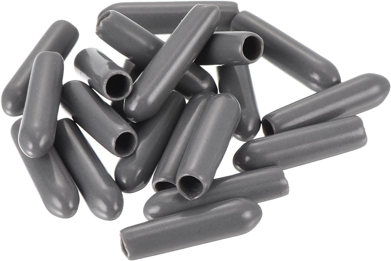 uxcell 20pcs Rubber End Caps 3mm(1/8") ID Vinyl PVC Round Tube Bolt Cap Cover Screw Thread