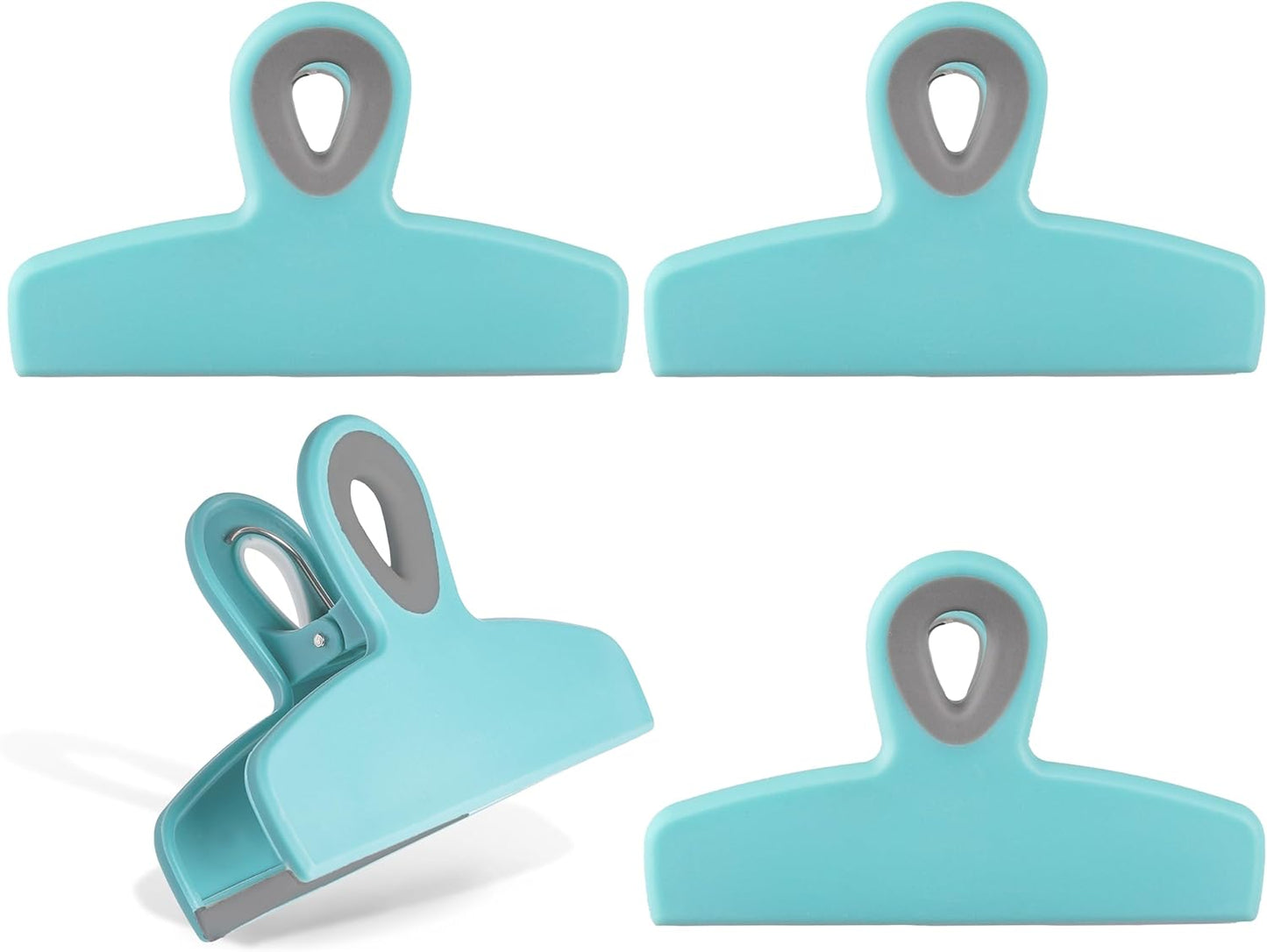 COOK WITH COLOR Bag Clips - Heavy Duty Chip Clip and Refrigerator Magnet Clips for Food Storage