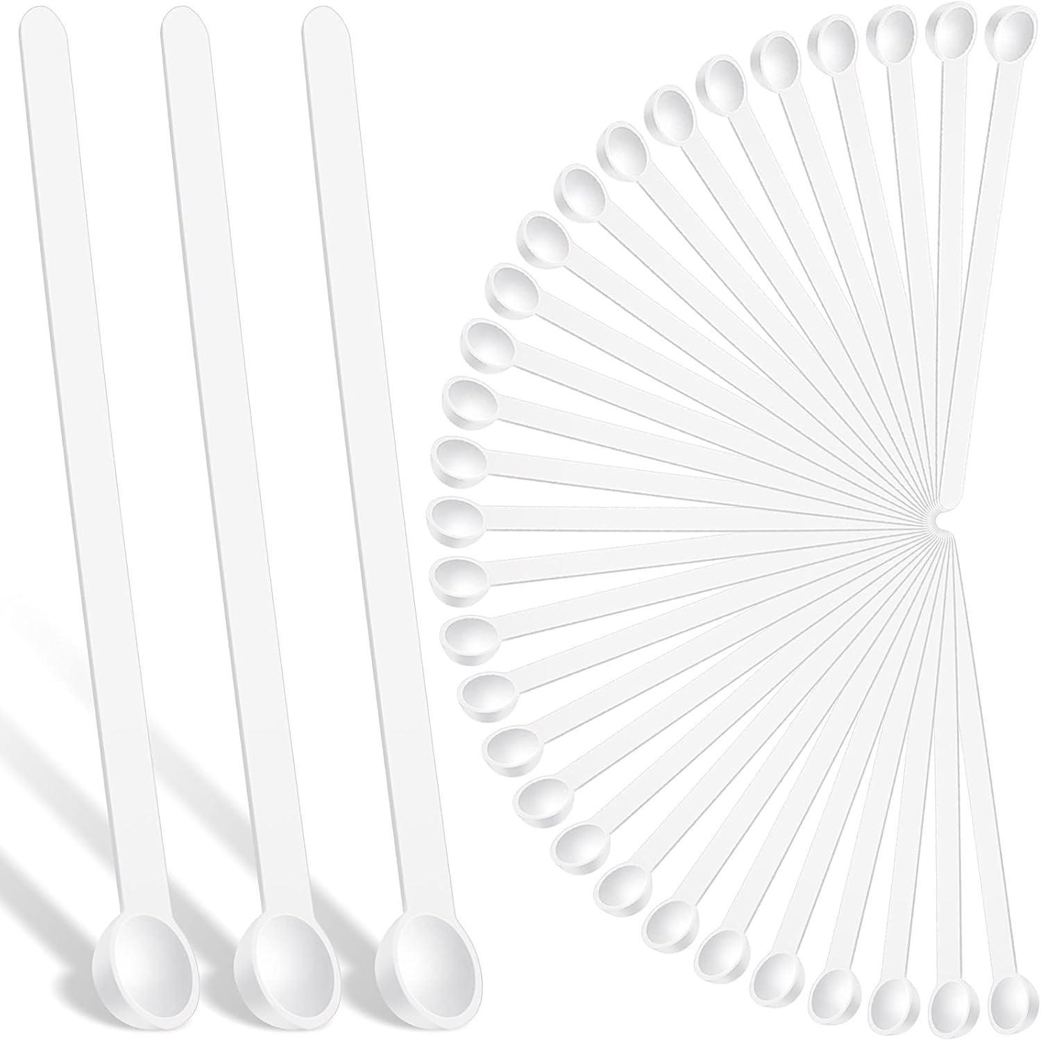 Honeydak 1/32 Teaspoon Micro Scoops 150 Milligram Mini Measuring Spoons Tiny Little Plastic Scoop