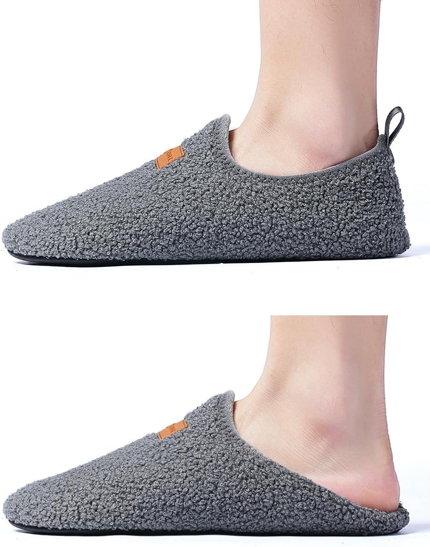 QZKDM Lightweight Slip on Grip Indoor House Slippers Barefoot Non Slip Home Exercise Yoga Shoes for